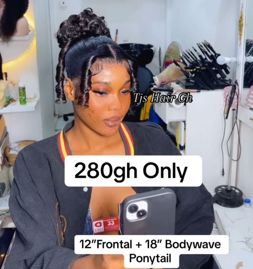 12’Frontal+18" Bodywave Ponytail