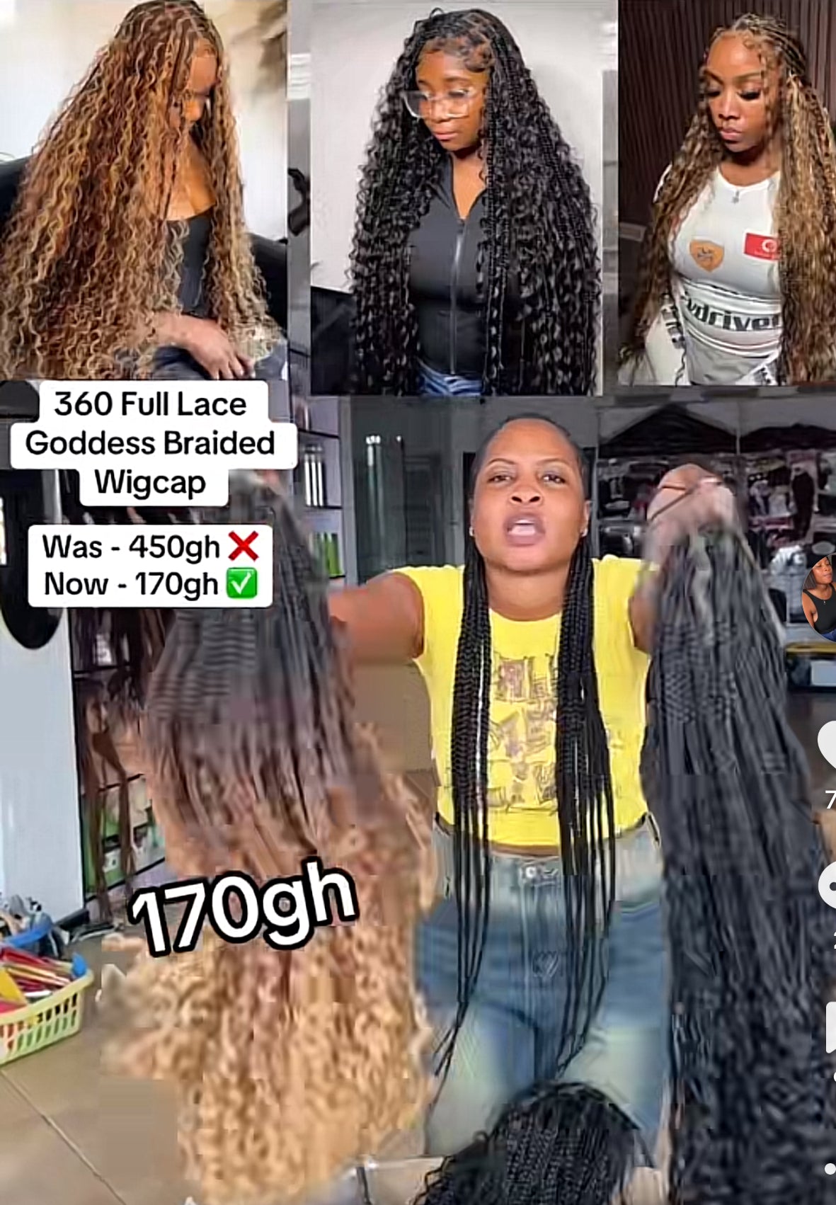 Goddess Braids Wigcap