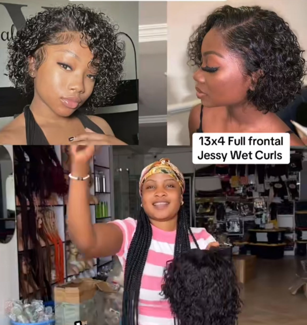 13x4 Full Frontal Jessy Wet Curls