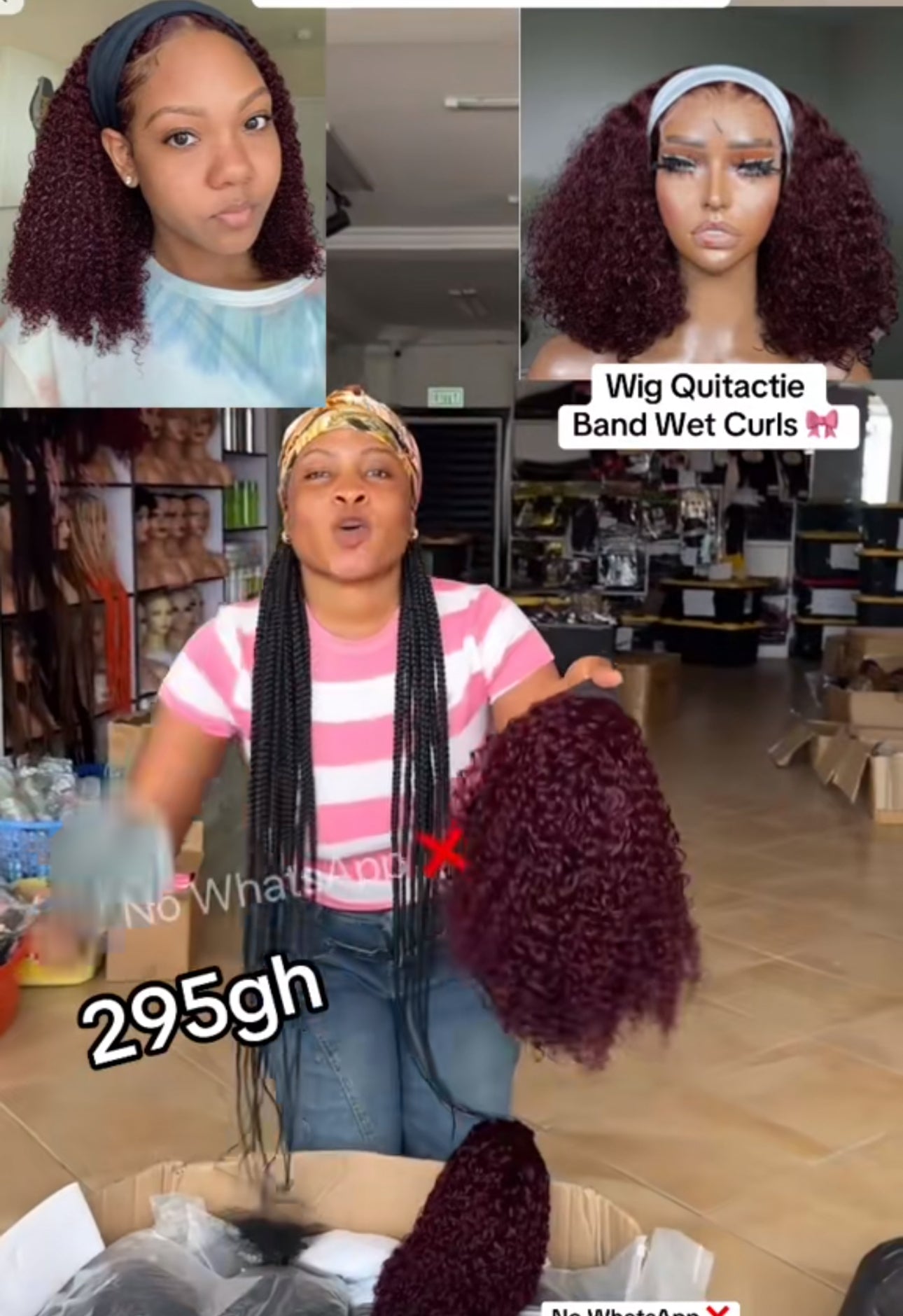 Wig Quitactie Band Wine Curls