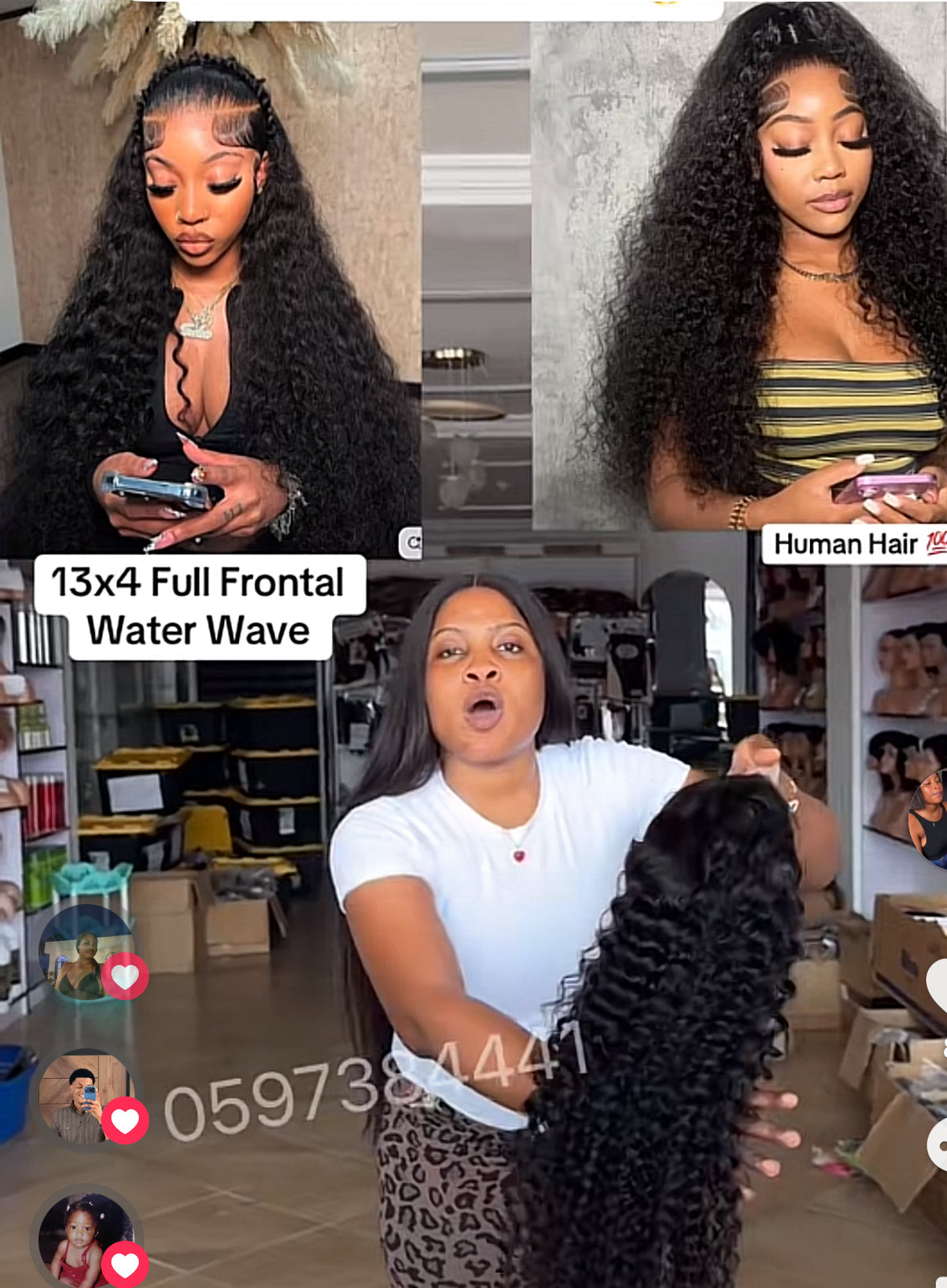 13x4 Full Frontal Water Wave