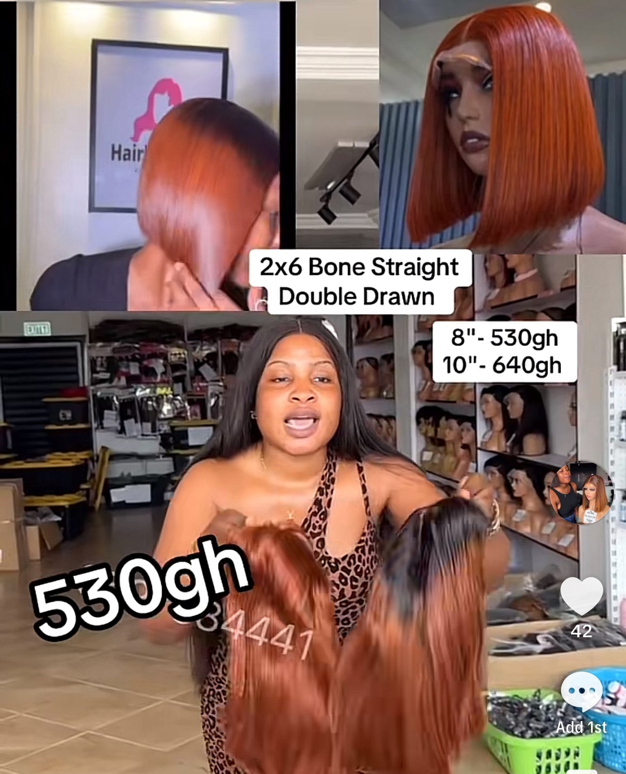 2x6 Bone Straight (Ginger) DD