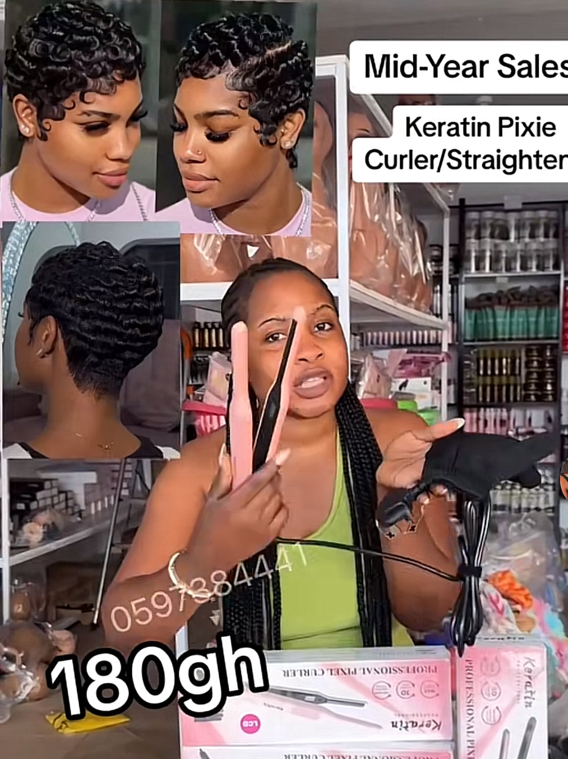 Keratin Pixie Curler/Straightener
