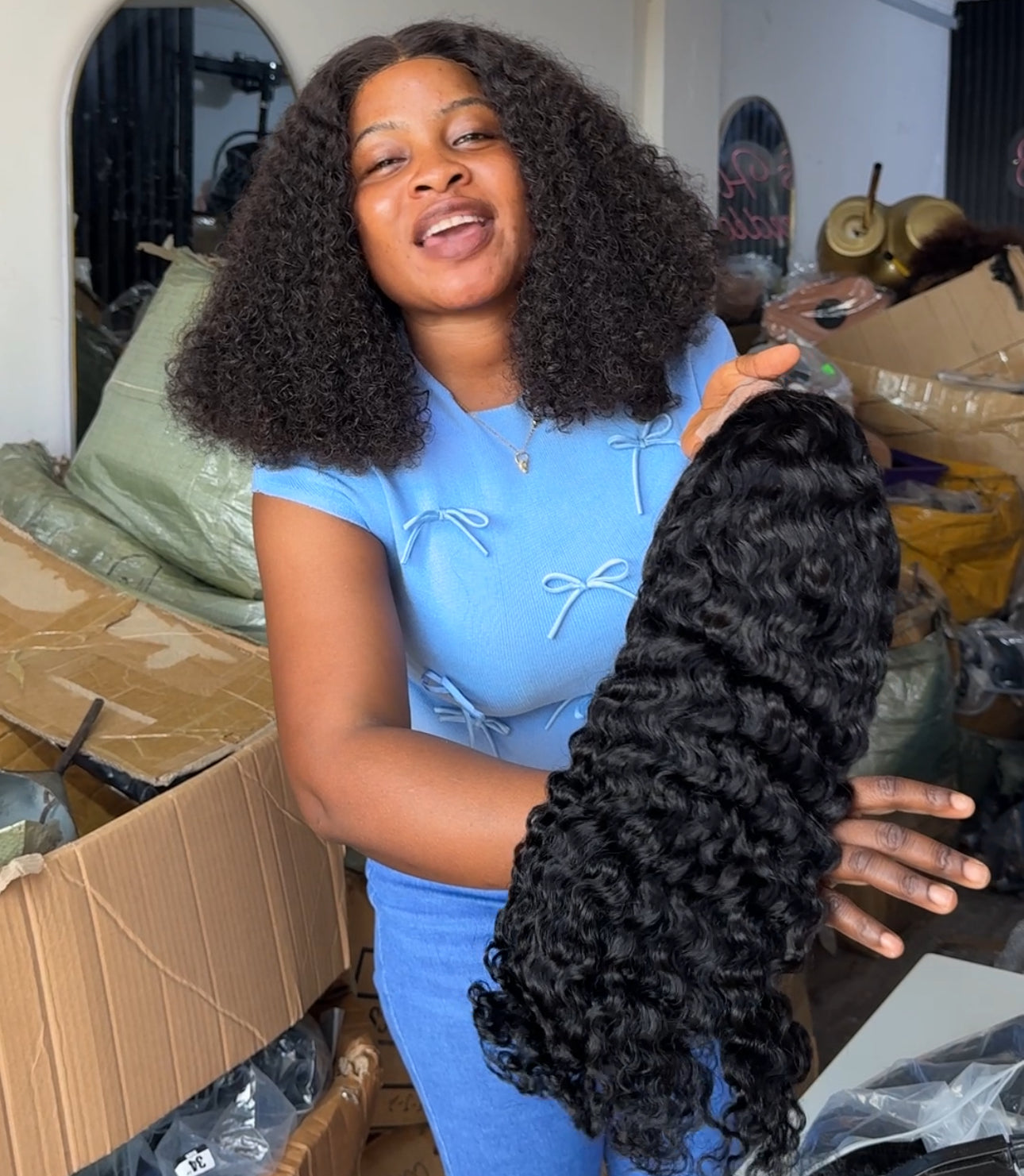 4x4 Closure Wet Curls (black)