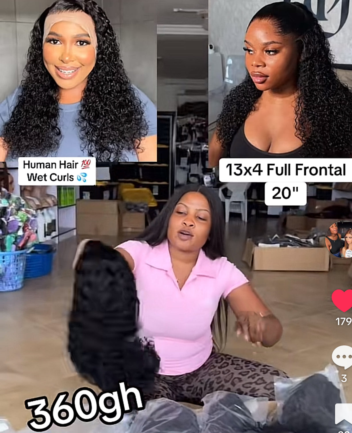 13x4 Full Frontal Wet Curls 20”