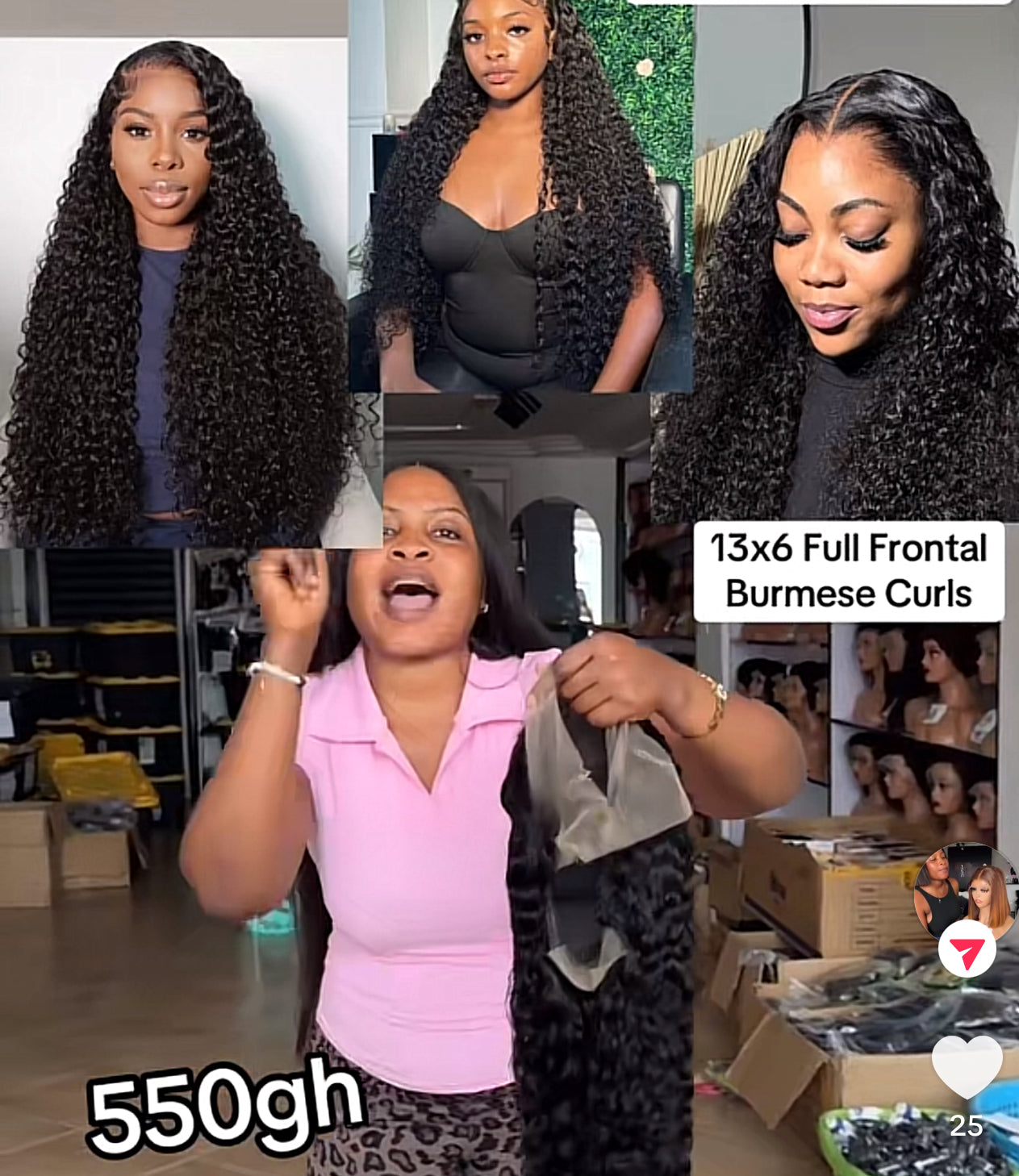 13x6 Full Frontal Burmese Curl