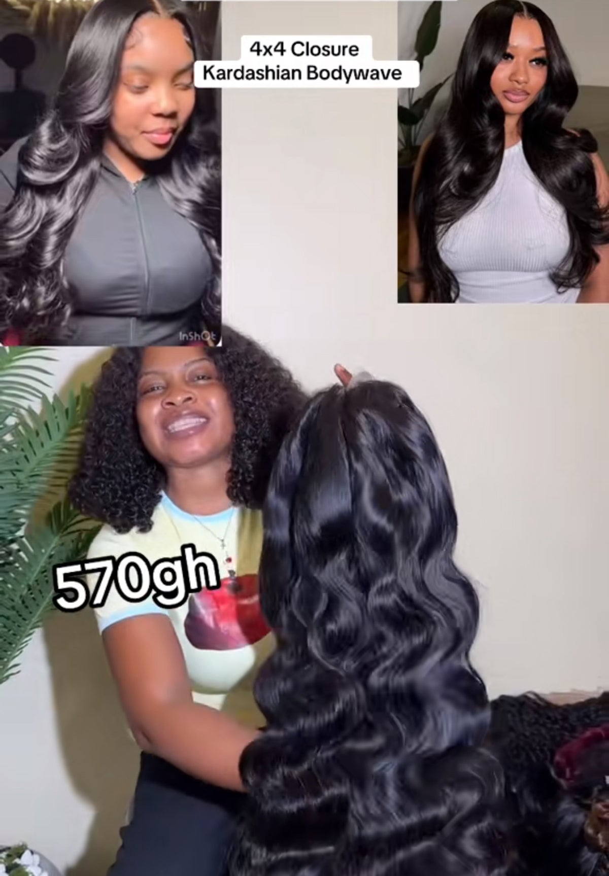 4x4 Closure Kardashian Bodywave