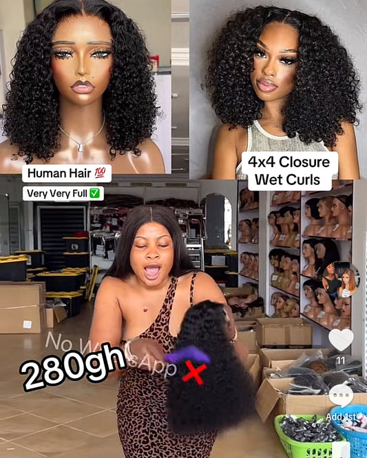 4x4 Closure Wet Curls