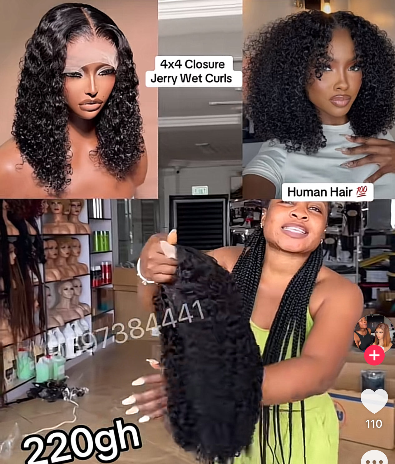 4x4 Closure Jerry wet curls