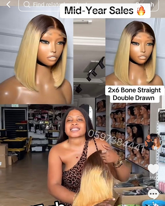 2x6 Bone Straight DD (Blonde)
