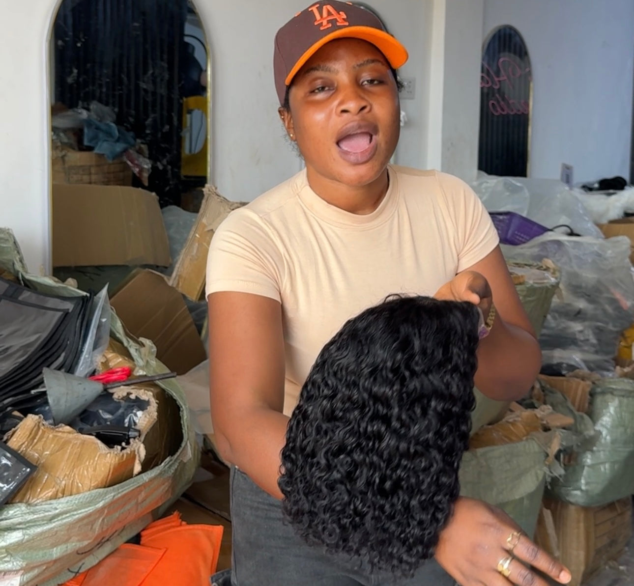 4x4 Middle Part Closure Wet Curls 10”