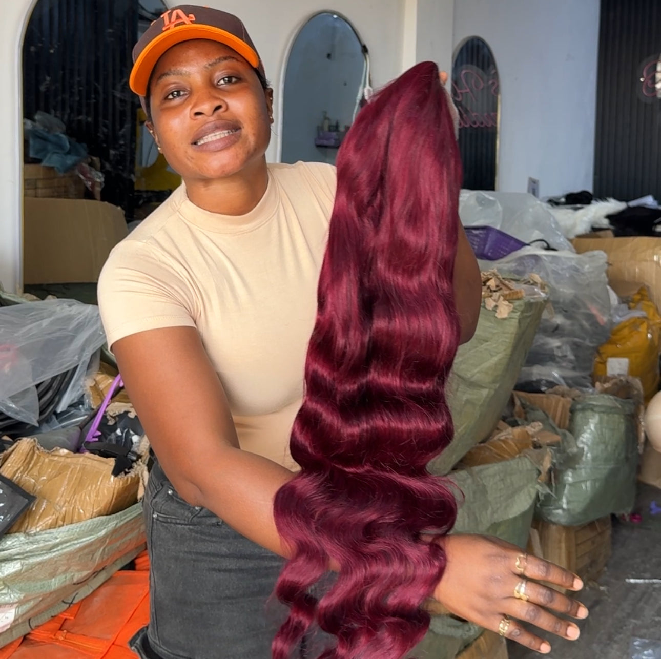 13x4 Full Frontal Luxury Burgundy Bodywave