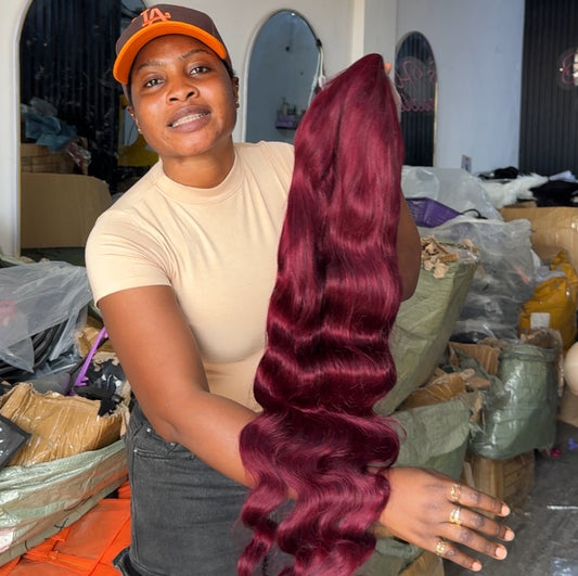 13x4 Full Frontal Luxury Burgundy Bodywave