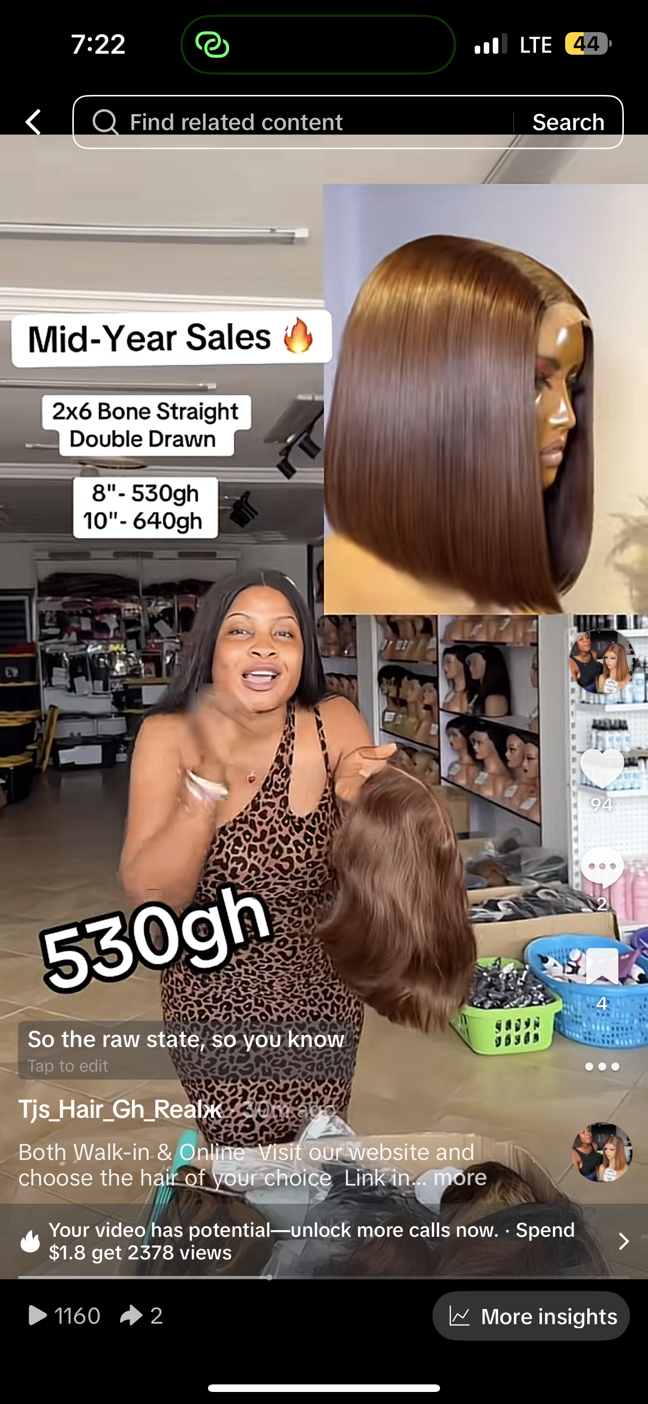 2x6 Bone Straight (Brown) DD