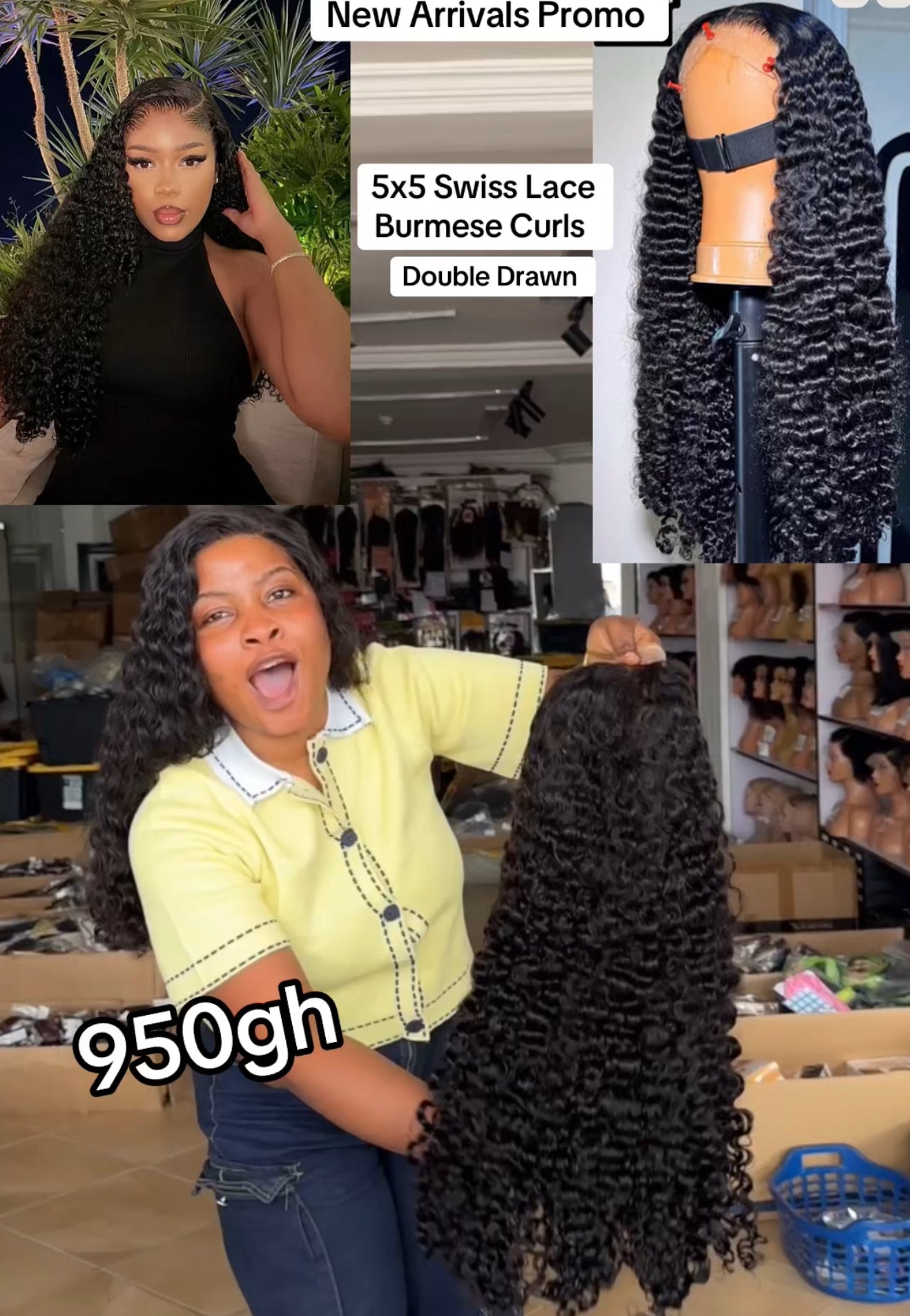 5x5 Swiss Lace Burmese Curls DD