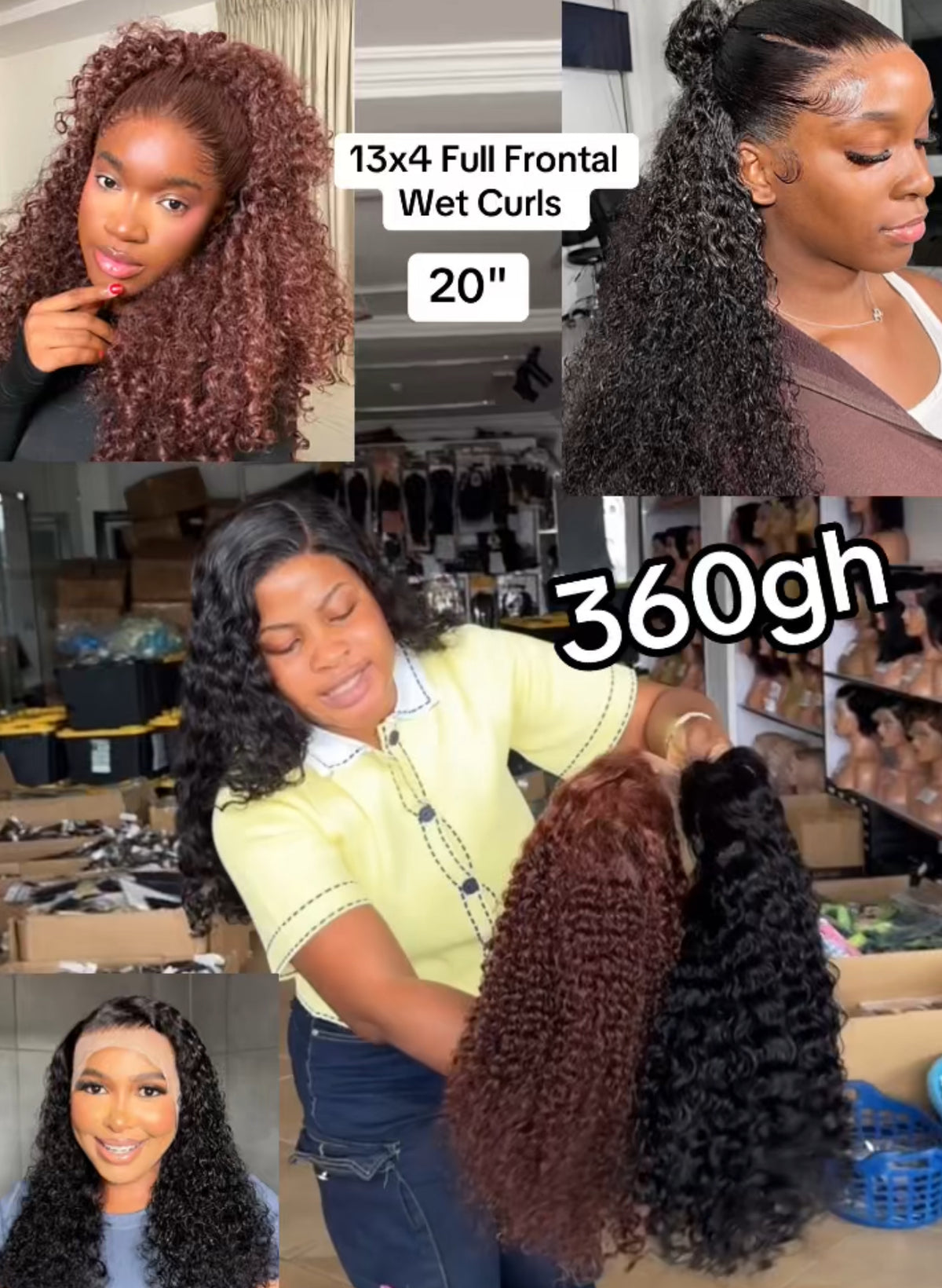 13x4 Frontal wet curls