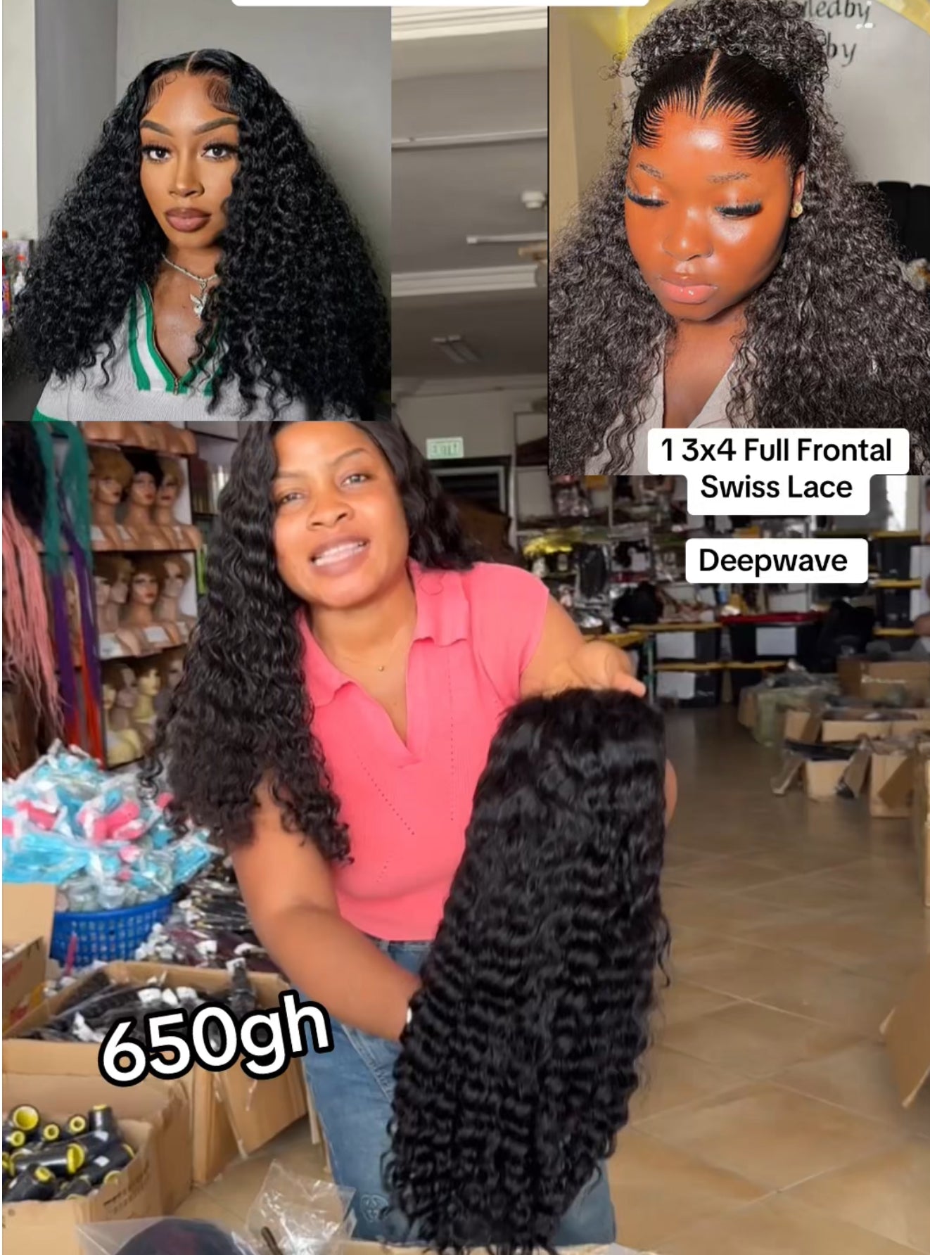 13x4 Full Frontal Swiss Lace Deepwave
