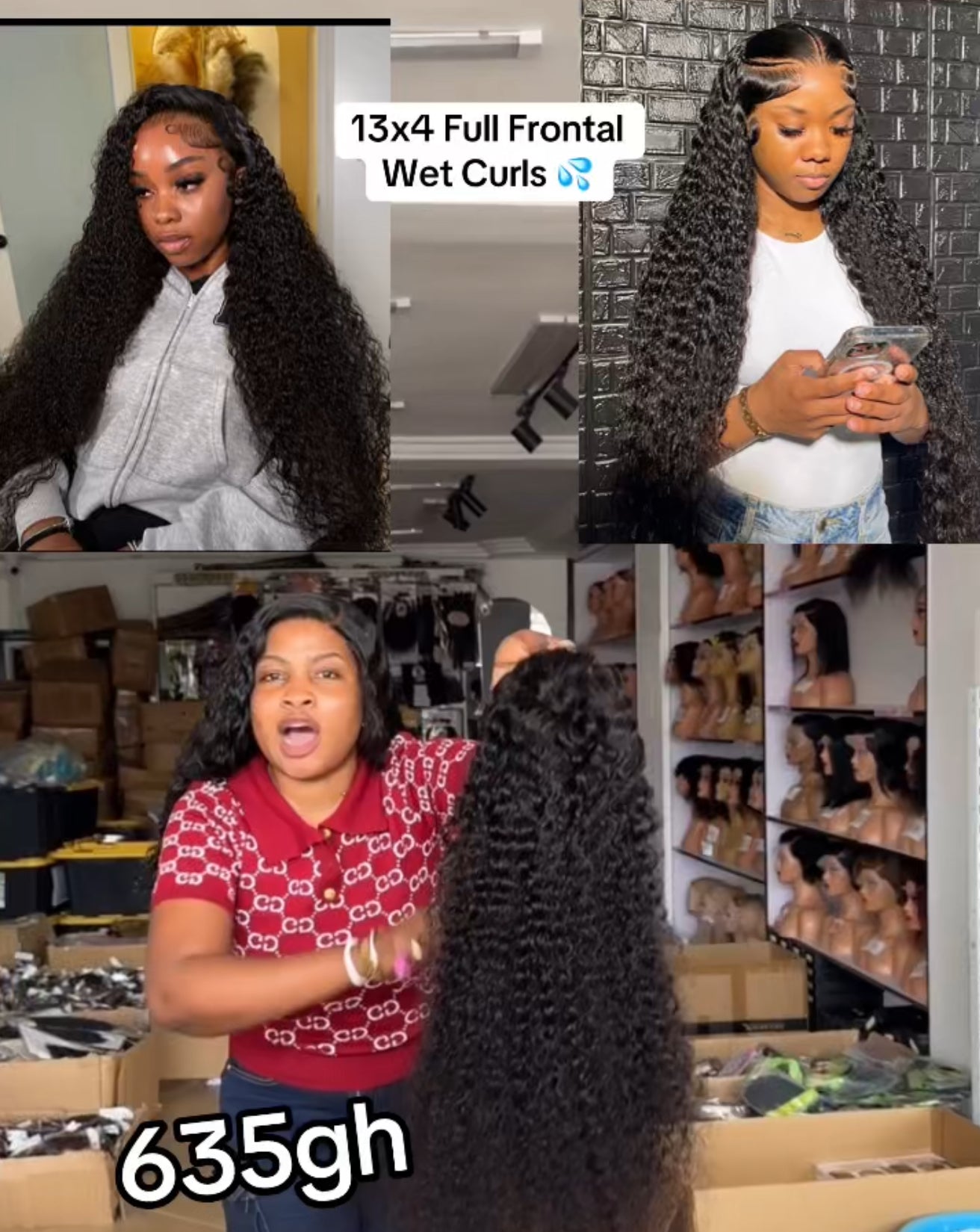 13x4 Full Frontal Wet Curl