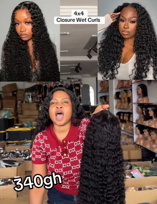 4x4 Closure Wet Curls