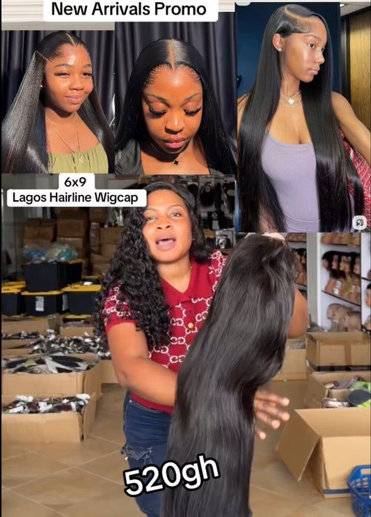 6x9 Lagos Hairline Straight Wigcap