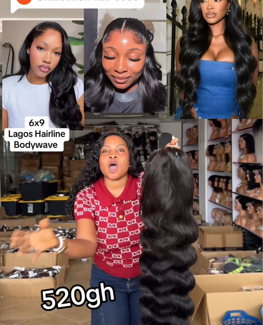 6x9 Lagos Hairline Bodywave  Wigcap