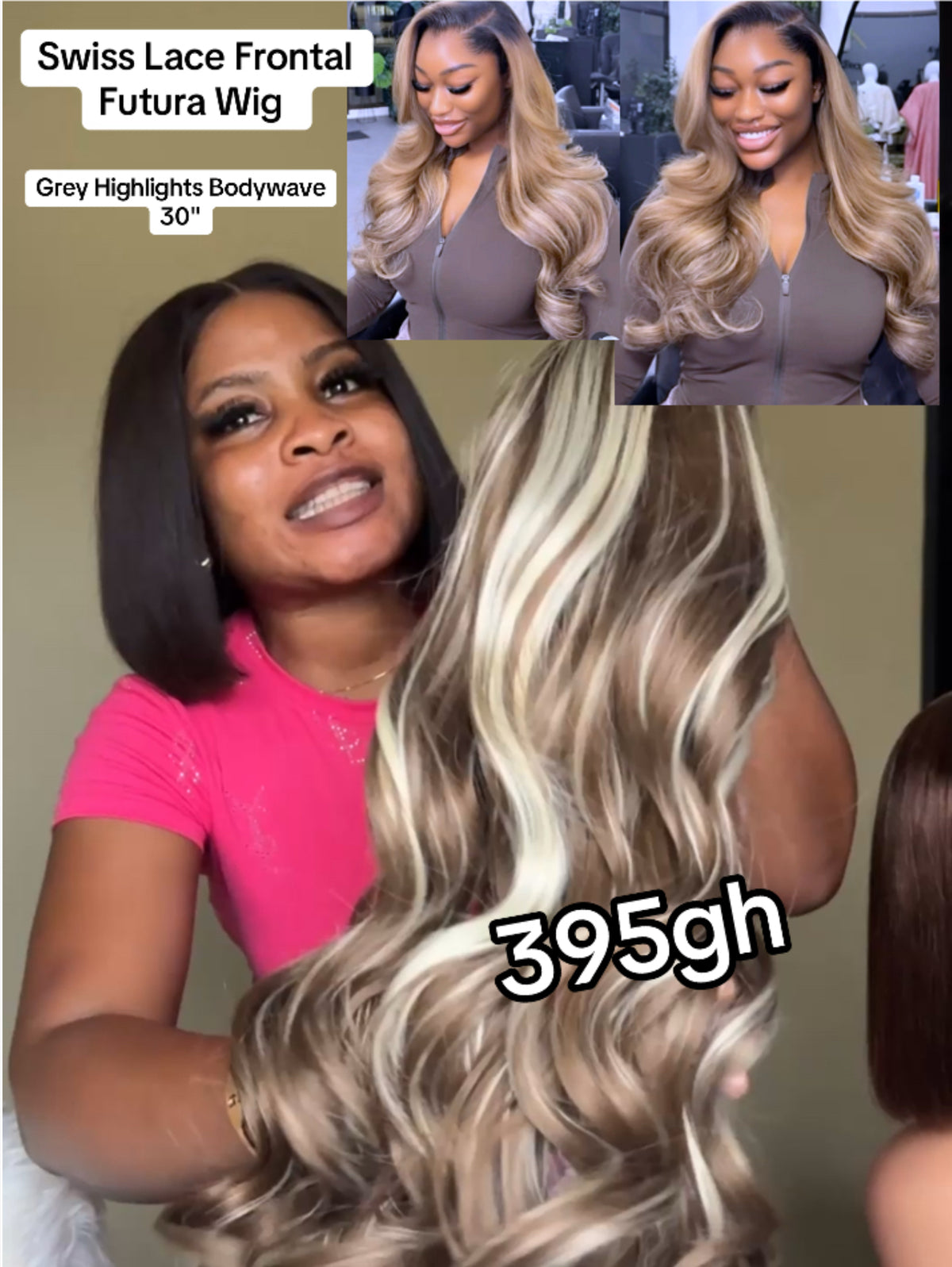 Futura Grey Highlights Bodywave 30”