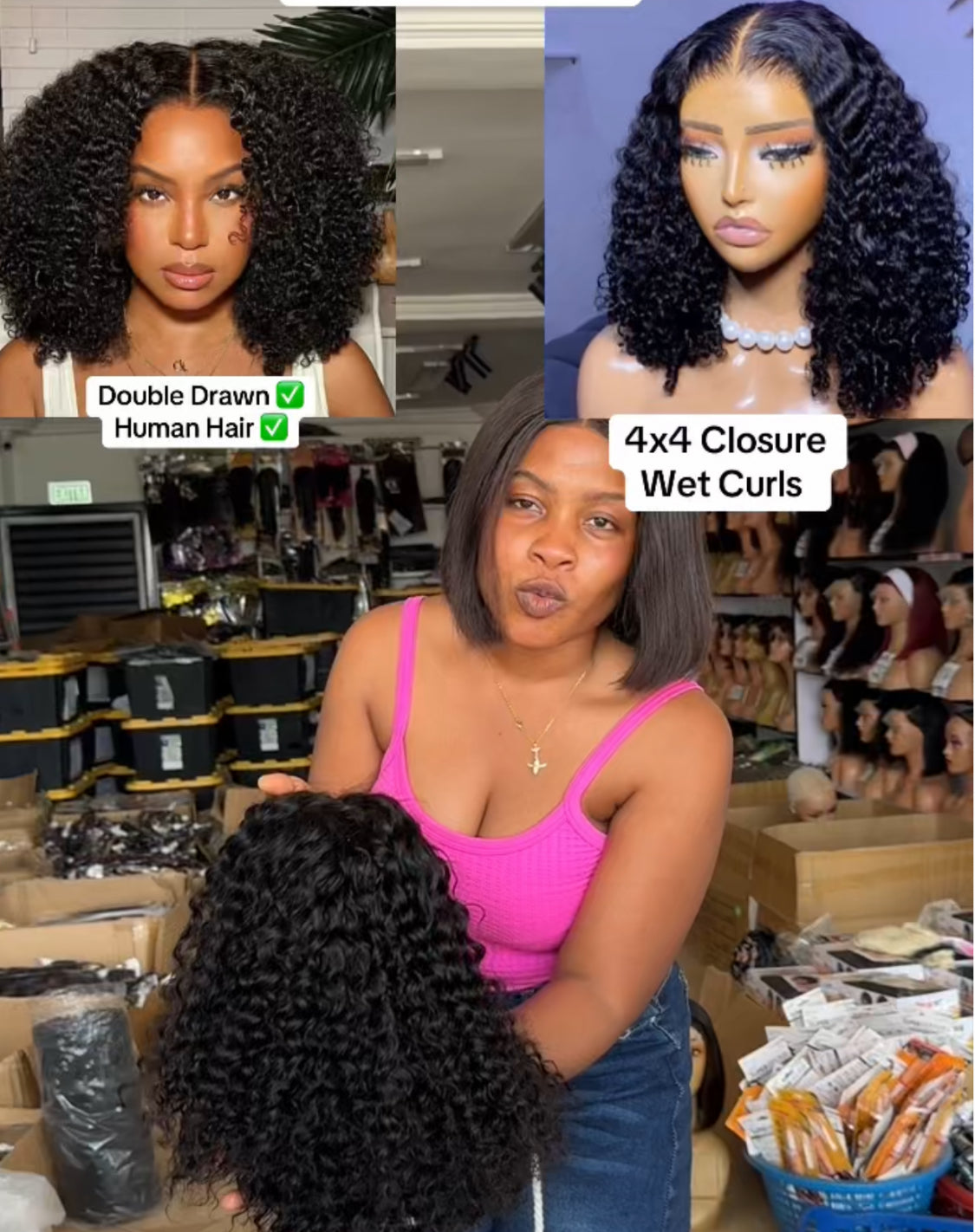 4x4 Closure Wet Curls DD