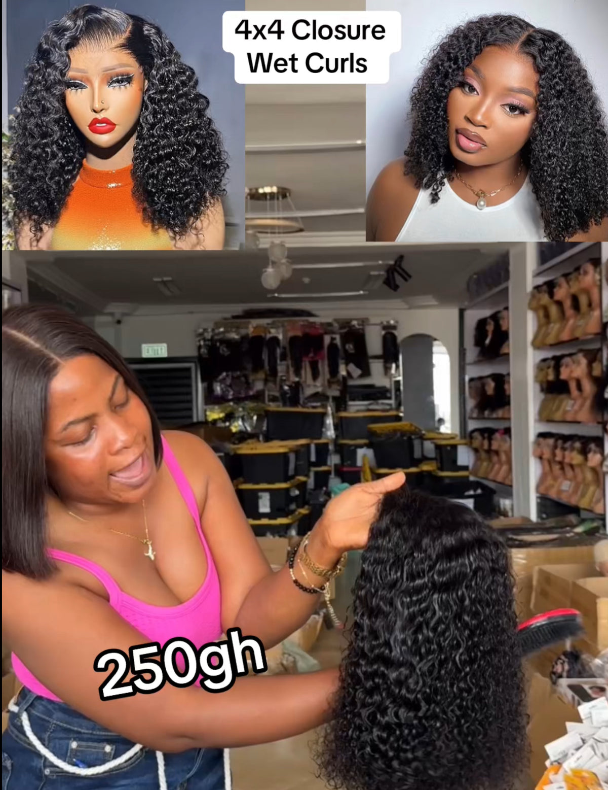 4x4 Closure Wet Curls
