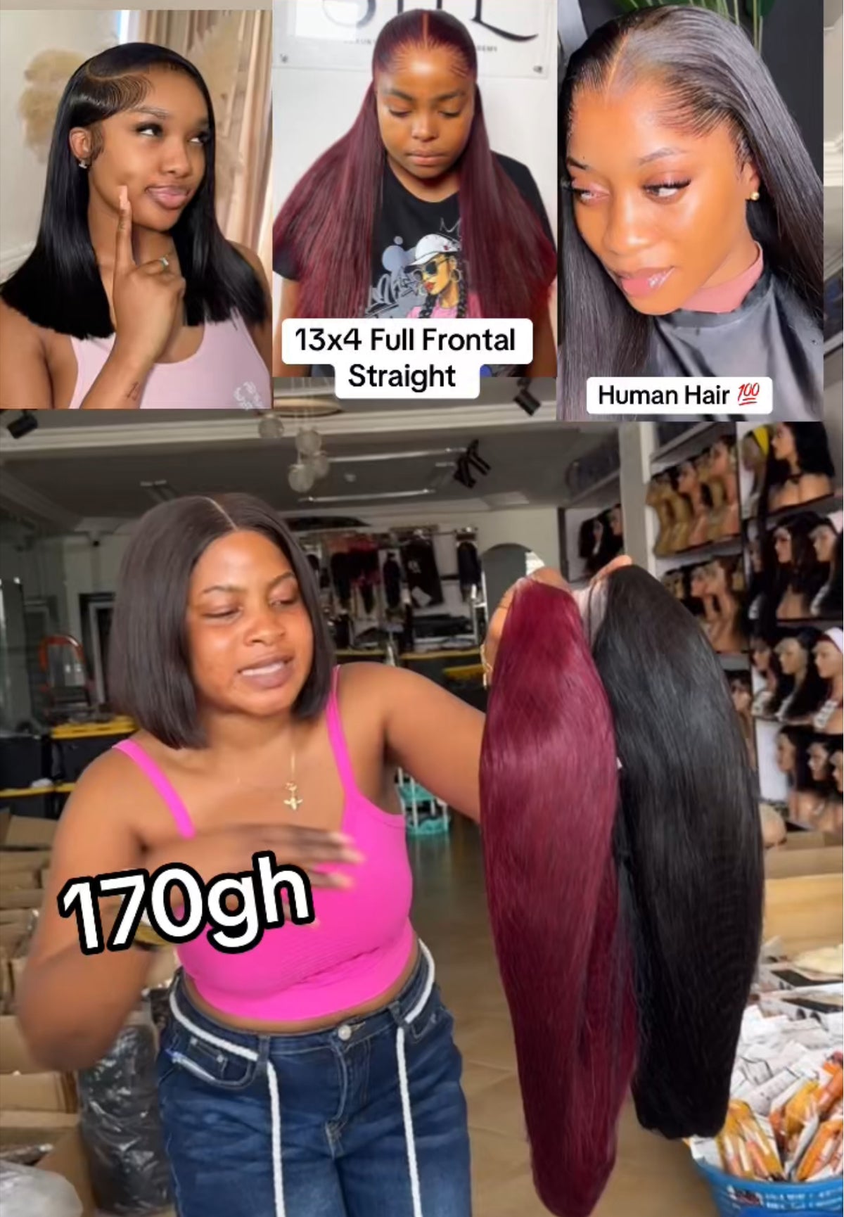 13x4 Full Frontal Straight