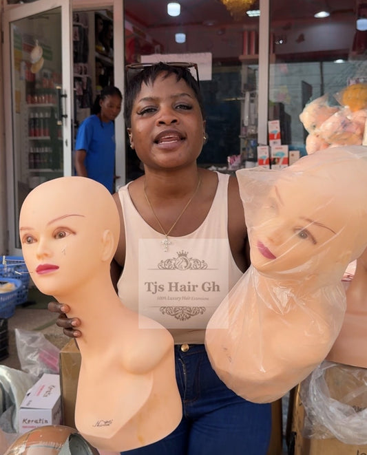 Piercable mannequin long neck