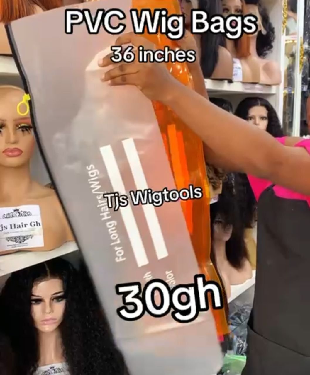 PVC Wig Bag 36inches