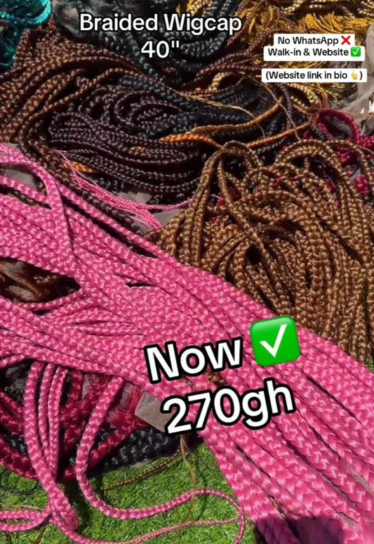 Box Braided Wigcap (choose the color at the note section )