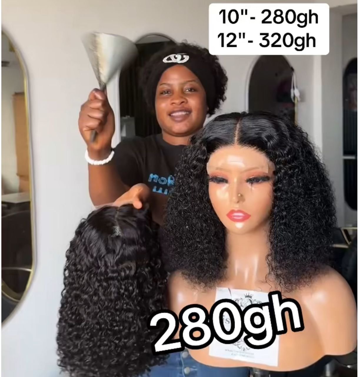 Closure wet curls