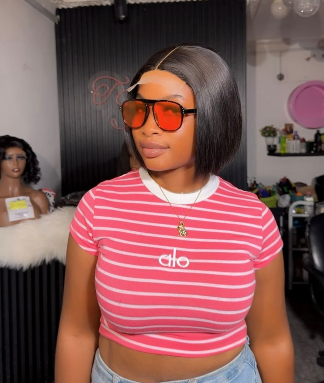 Middle Part Closure Bob
