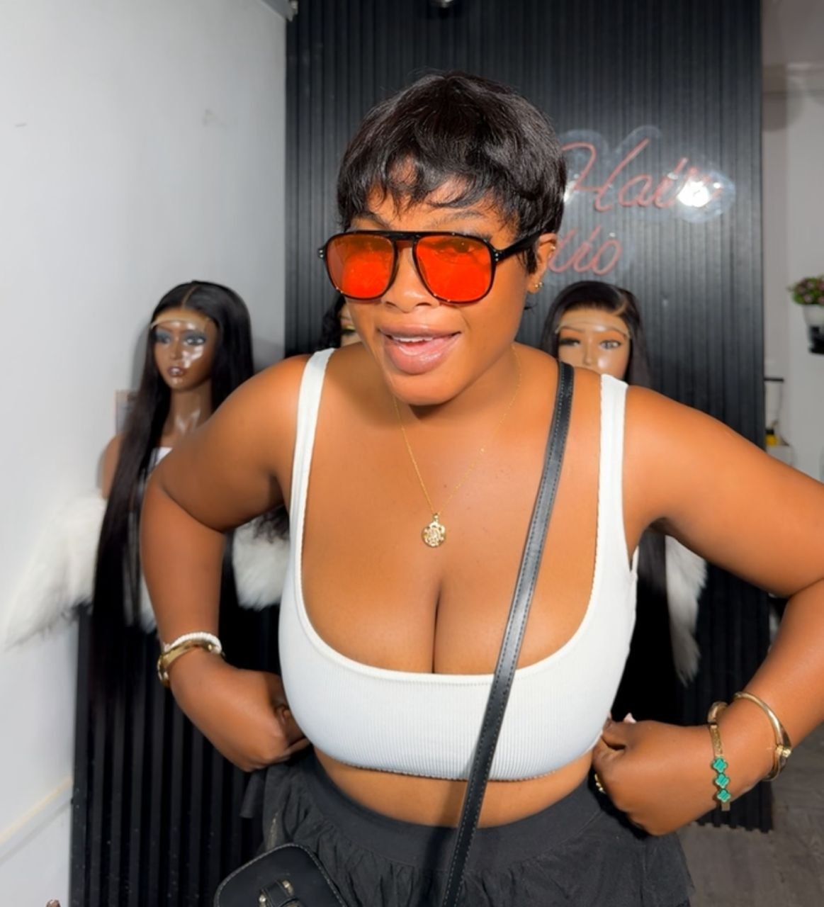 Black Flat Pixie Cut