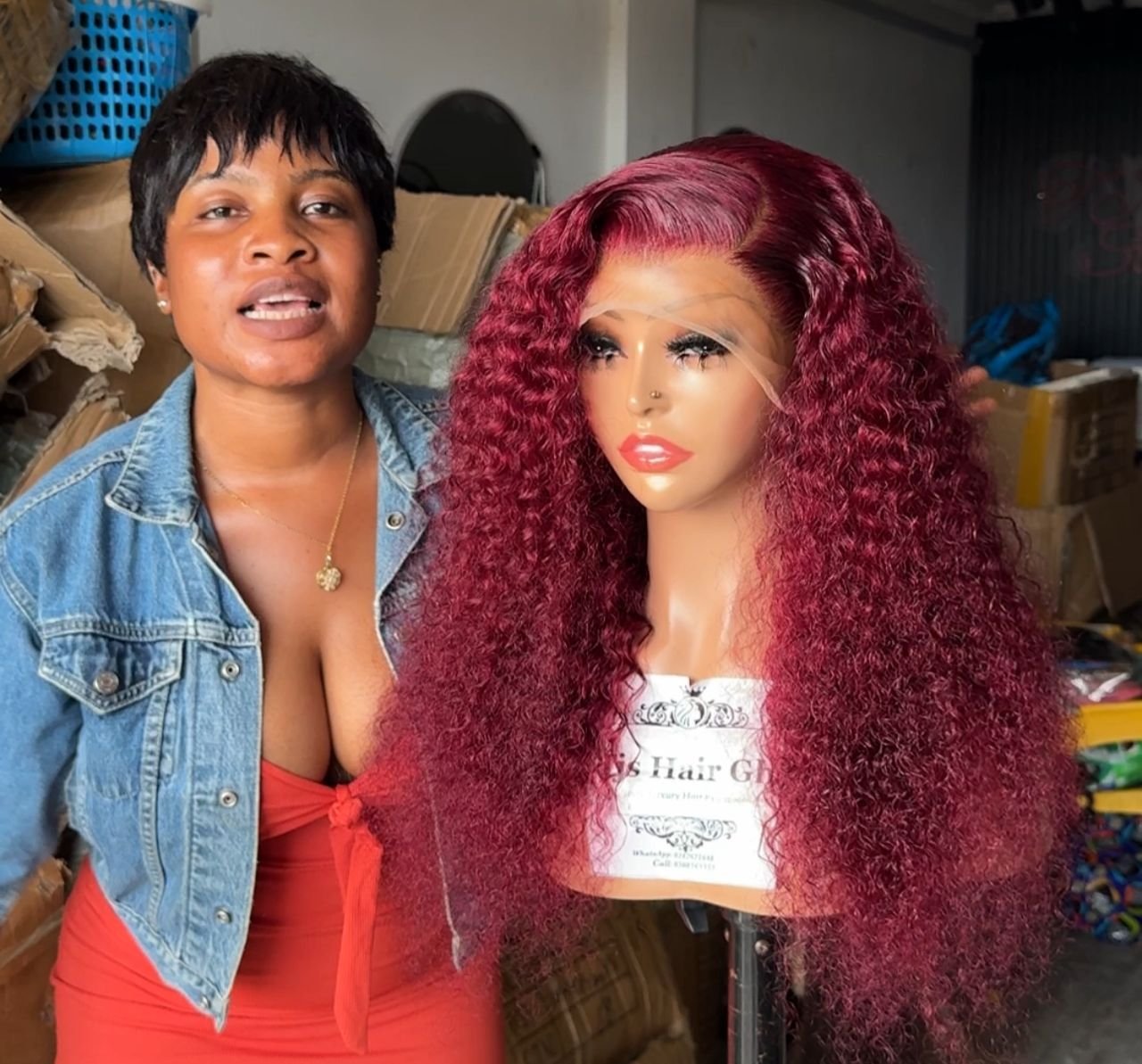 Full Frontal Burgundy Deepwave Double Drawn