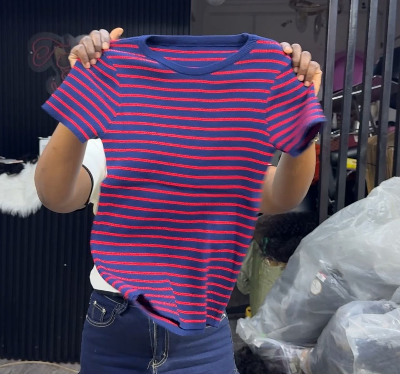 Striped Roundneck Top